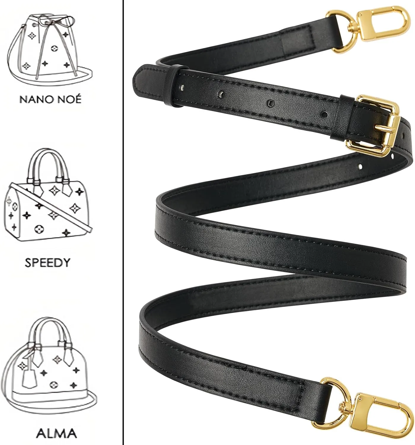 Genuine Vachetta Leather Crossbody Strap Genuine Leather Adjustable Replacement Strap for Shoulder Bag Handbag Purse
