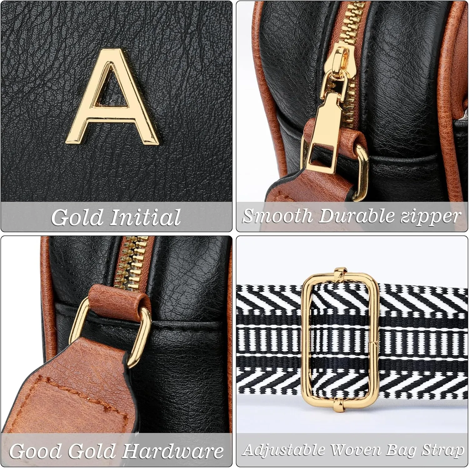 Gifts for Women Personalized Mothers Day Gifts Crossbody Bag Small Purse with Initial Letter Shoulder Handbags