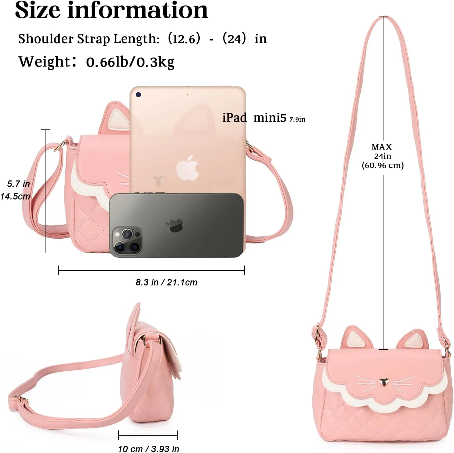 Gladdon Teen Girls Crossbody Bag Cute Cat Wallet for Girl Birthday Gifts Purses