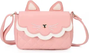 Gladdon Teen Girls Crossbody Bag Cute Cat Wallet for Girl Birthday Gifts Purses