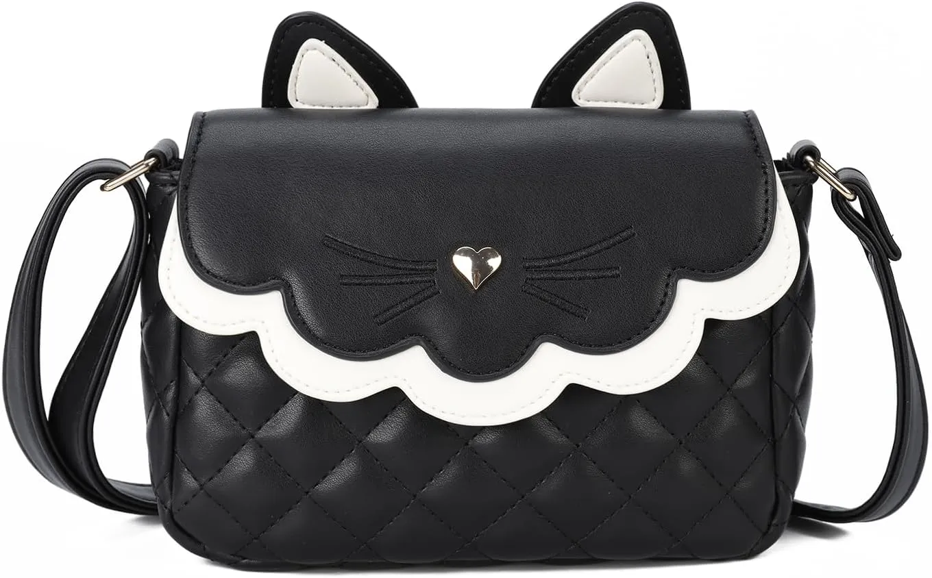 Gladdon Teen Girls Crossbody Bag Cute Cat Wallet for Girl Birthday Gifts Purses