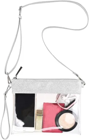 GM LIKKIE Clear Purse for Women Stadium Approved, Transparent Crossbody Shoulder Handbag with Adjustable Shoulder Strap