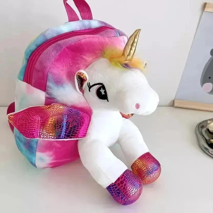 Gradient Unicorn 3D Plush Backpack