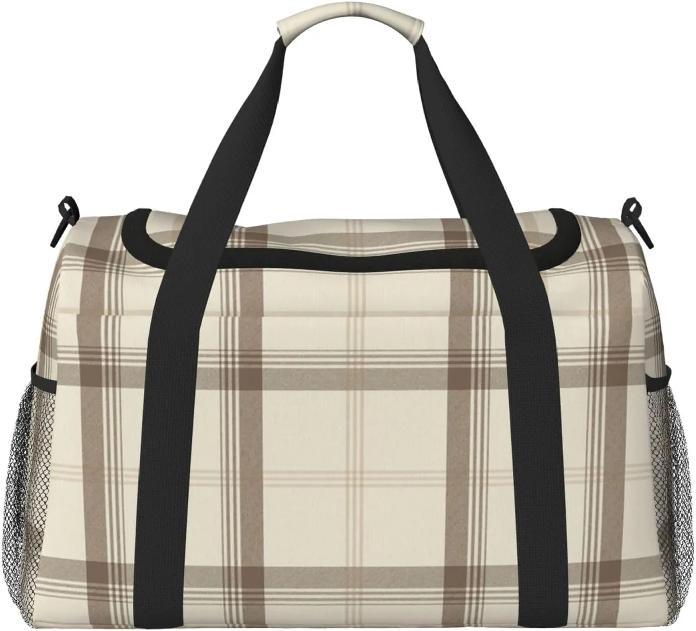Gray Blue Stripes Travel Duffel Bag Large Foldable Waterproof Overnight Bag For Beach Swim Bags Pool Sports Gym