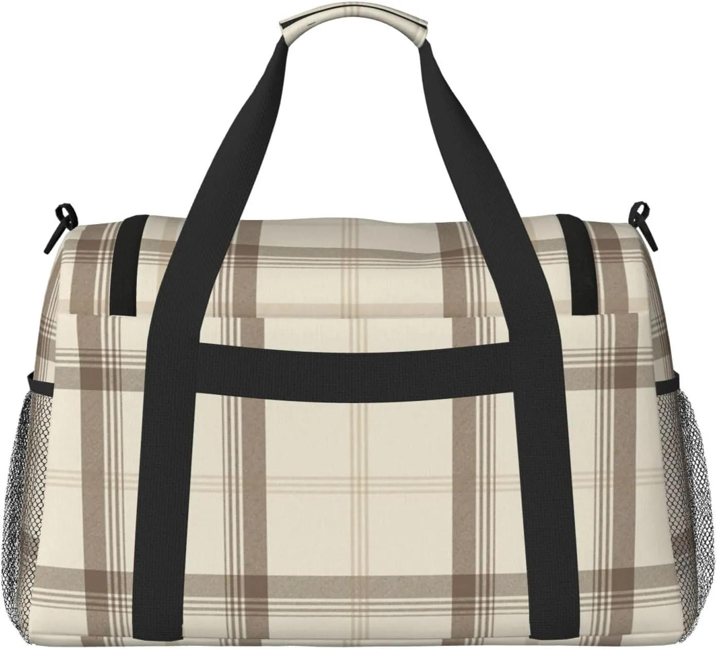 Gray Blue Stripes Travel Duffel Bag Large Foldable Waterproof Overnight Bag For Beach Swim Bags Pool Sports Gym