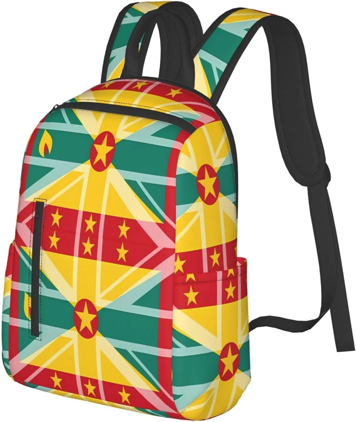 Grenada UK Flag Casual Backpacks Large Capacity Laptop Backpack Sports Fitness Rucksack Travel Carry-On Daypack Work Bag for Outdoor Camping