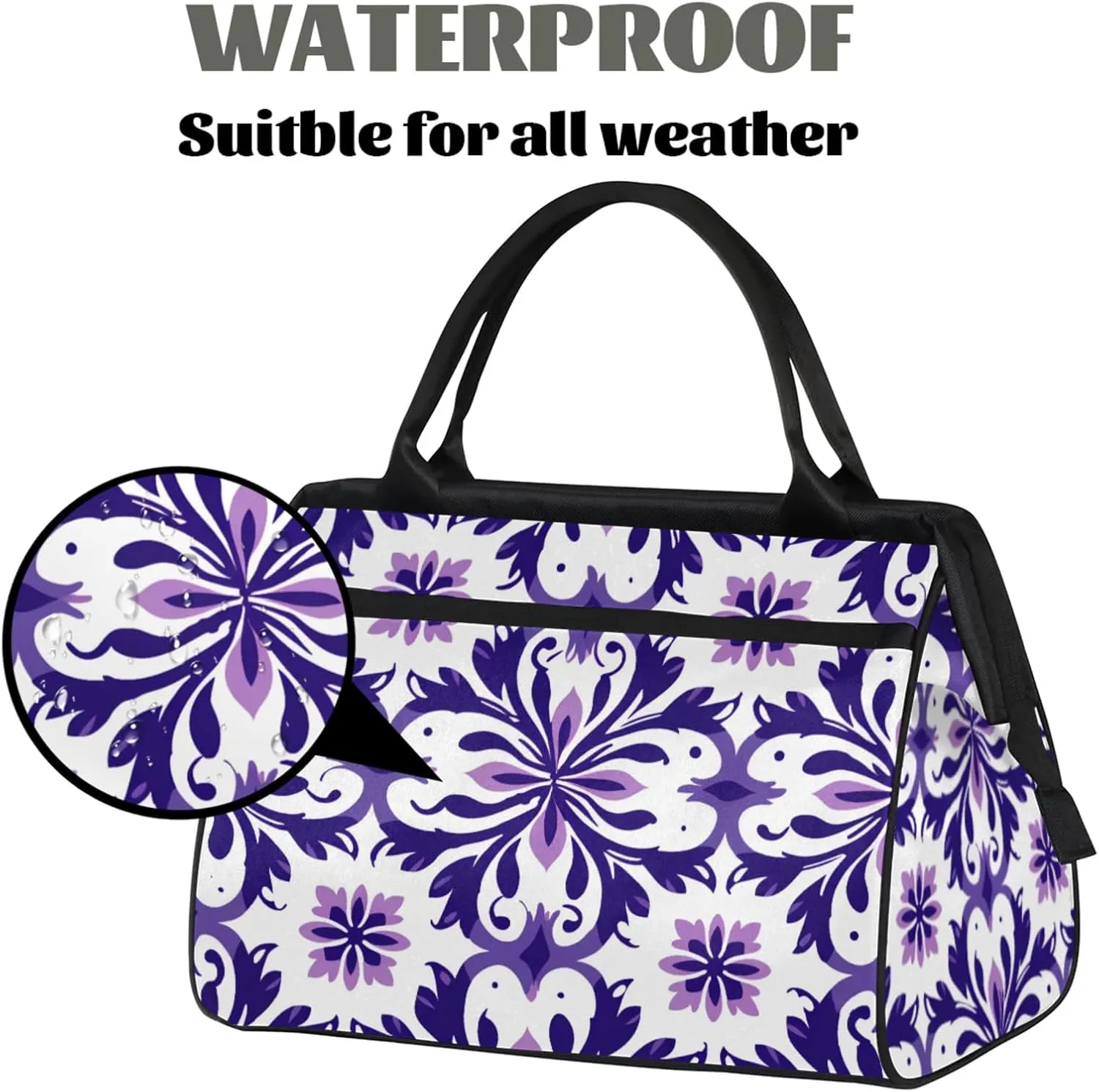 Gym Bag for Women Men, Travel Sports Duffel Bag with Trolley Sleeve Overnight Bag Carry On Tote Bag for Travel Gym Sport