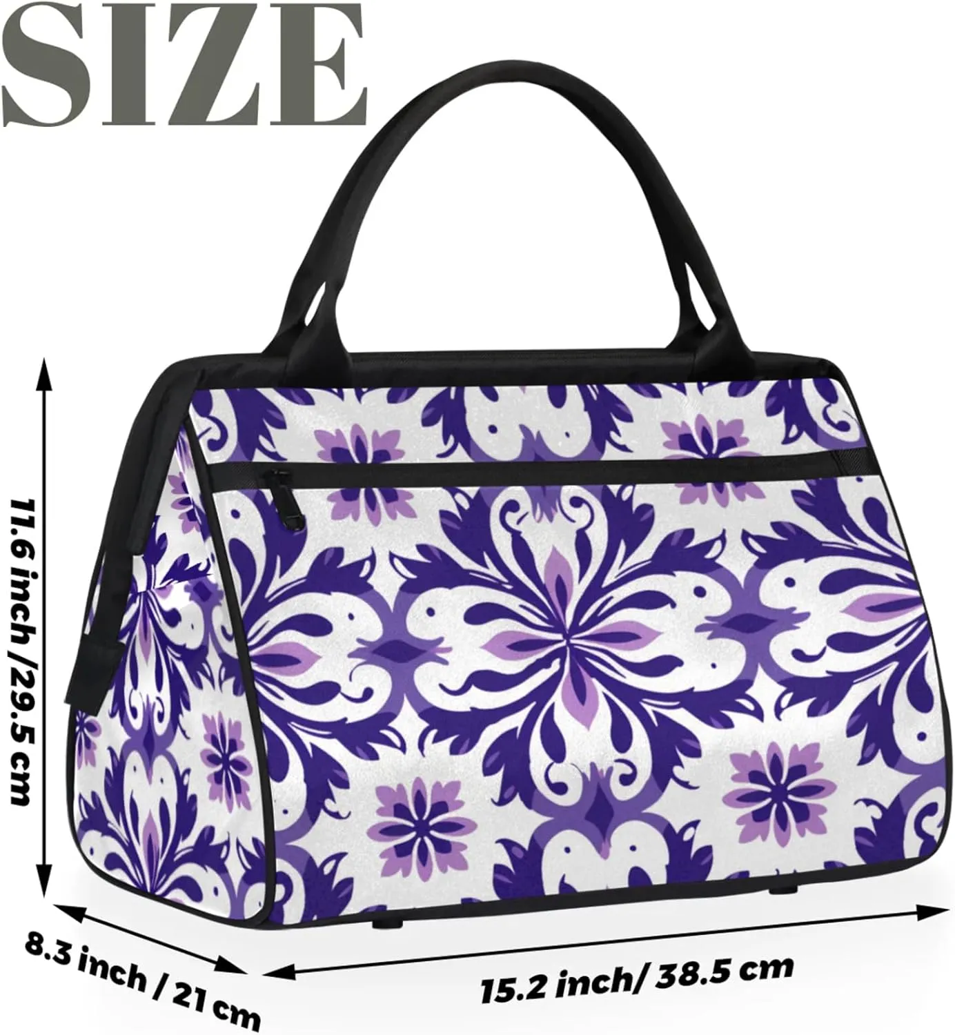 Gym Bag for Women Men, Travel Sports Duffel Bag with Trolley Sleeve Overnight Bag Carry On Tote Bag for Travel Gym Sport