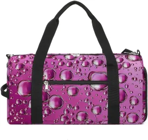 Gym Bag Peach Water Droplets Duffel Bag for Men Women Overnight Bag with Shoe Compartment Workout Bags