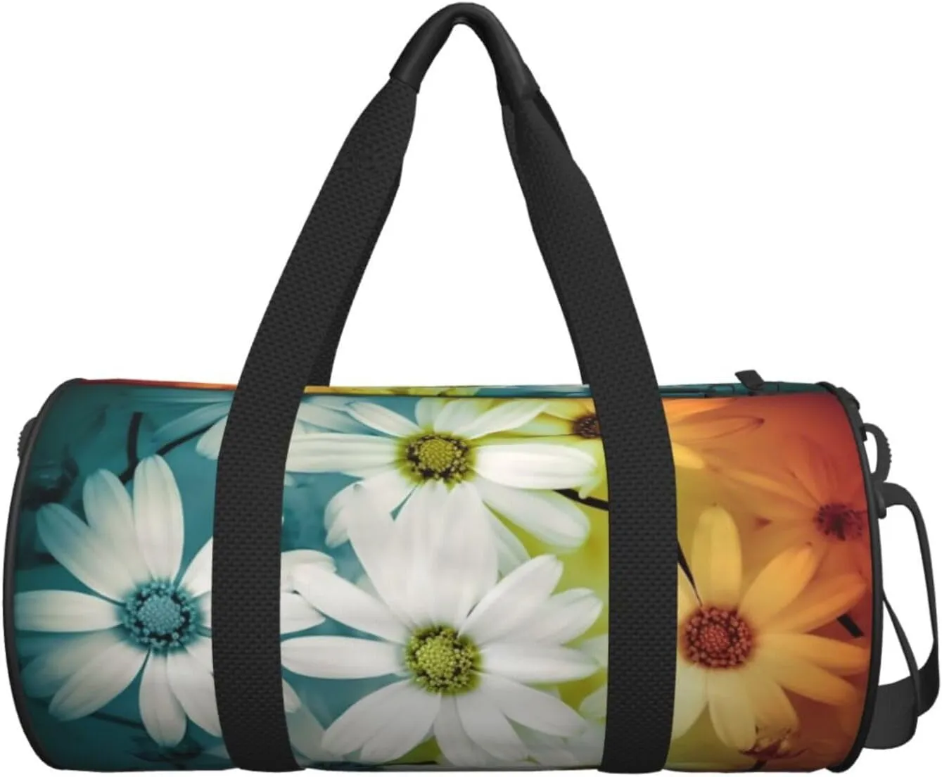 Gym Bags Small Daisy Flowers Duffel Bag Overnight Bag with Shoe Compartment Carryon Bag for Men Women