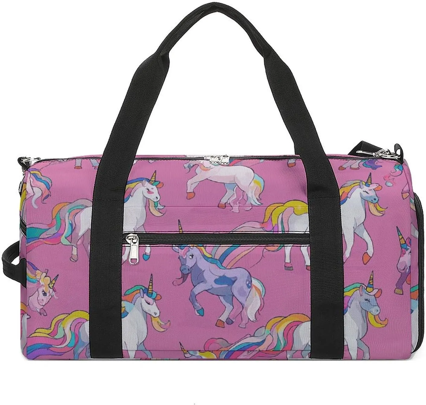 Gym Bags Small Many Horse Duffel Bag Overnight Bag with Shoe Compartment Carryon Bag for Men Women