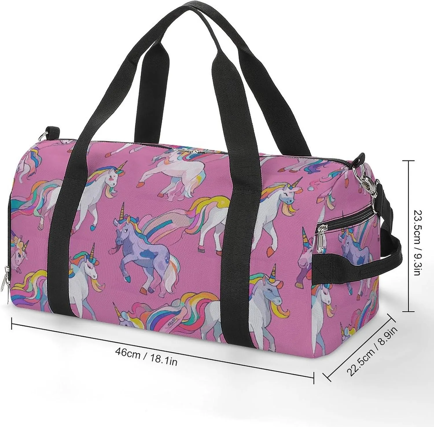 Gym Bags Small Many Horse Duffel Bag Overnight Bag with Shoe Compartment Carryon Bag for Men Women