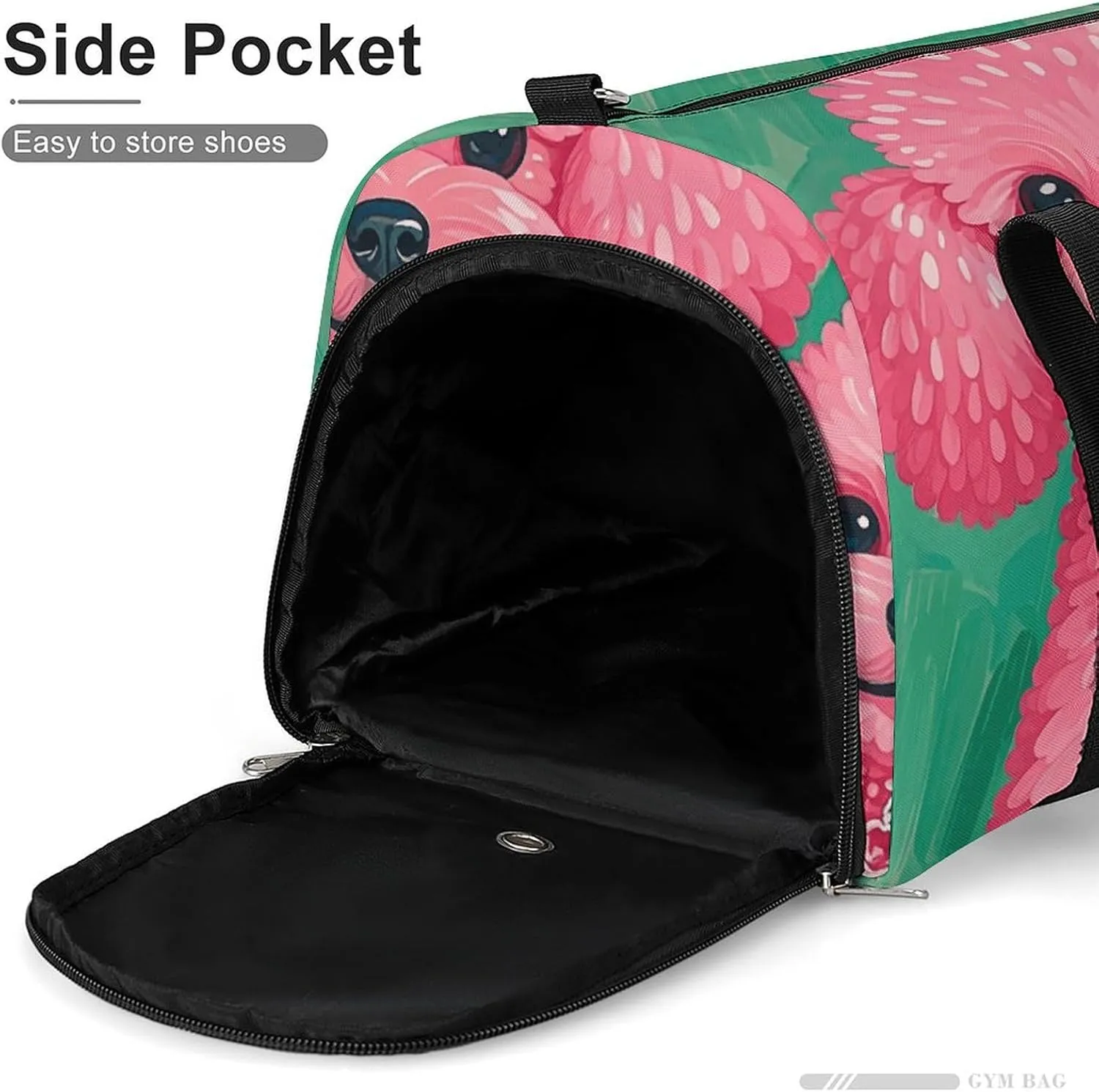 Gym Bags Small Poodles Dogs Duffel Bag Overnight Bag with Shoe Compartment Carryon Bag for Men Women