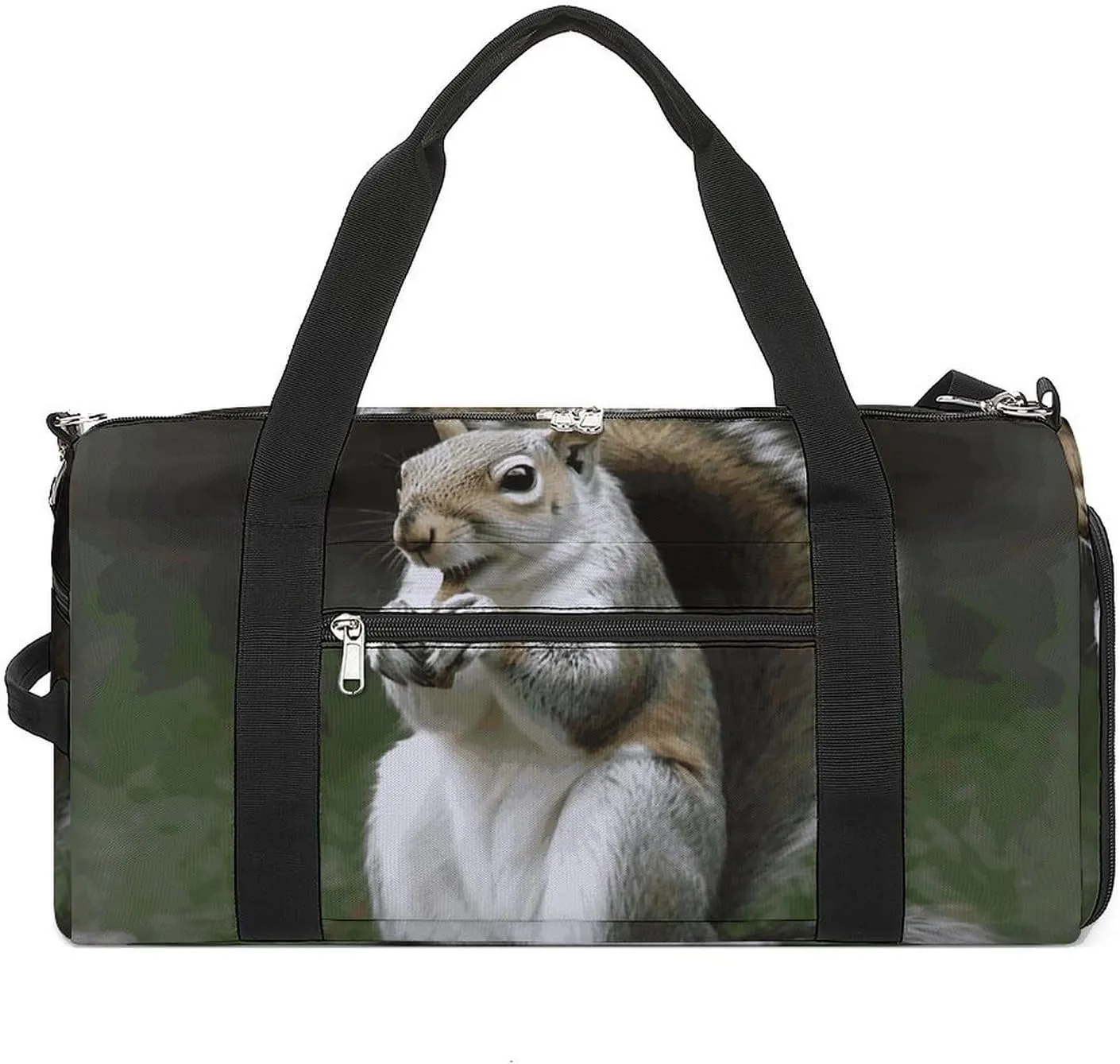Gym Bags Small Squirrel Duffel Bag Overnight Bag with Shoe Compartment Carryon Bag for Men Women