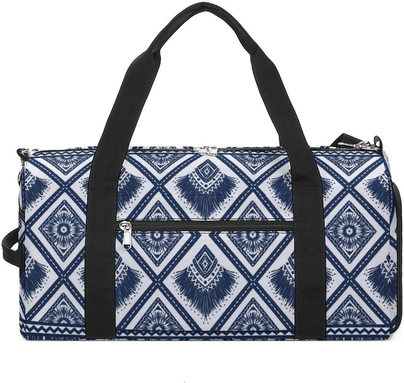 Gym Duffel Bag with Shoe Compartment Wet Pocket, Navys Blue Travel Bag for Men Women, style-1