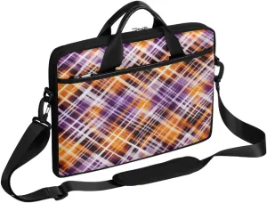 Halloween Lattice Lightweight Laptop Bag Case 13-15 Inch Computer Briefcase Bag for Women Men Notebook Shoulder Bag