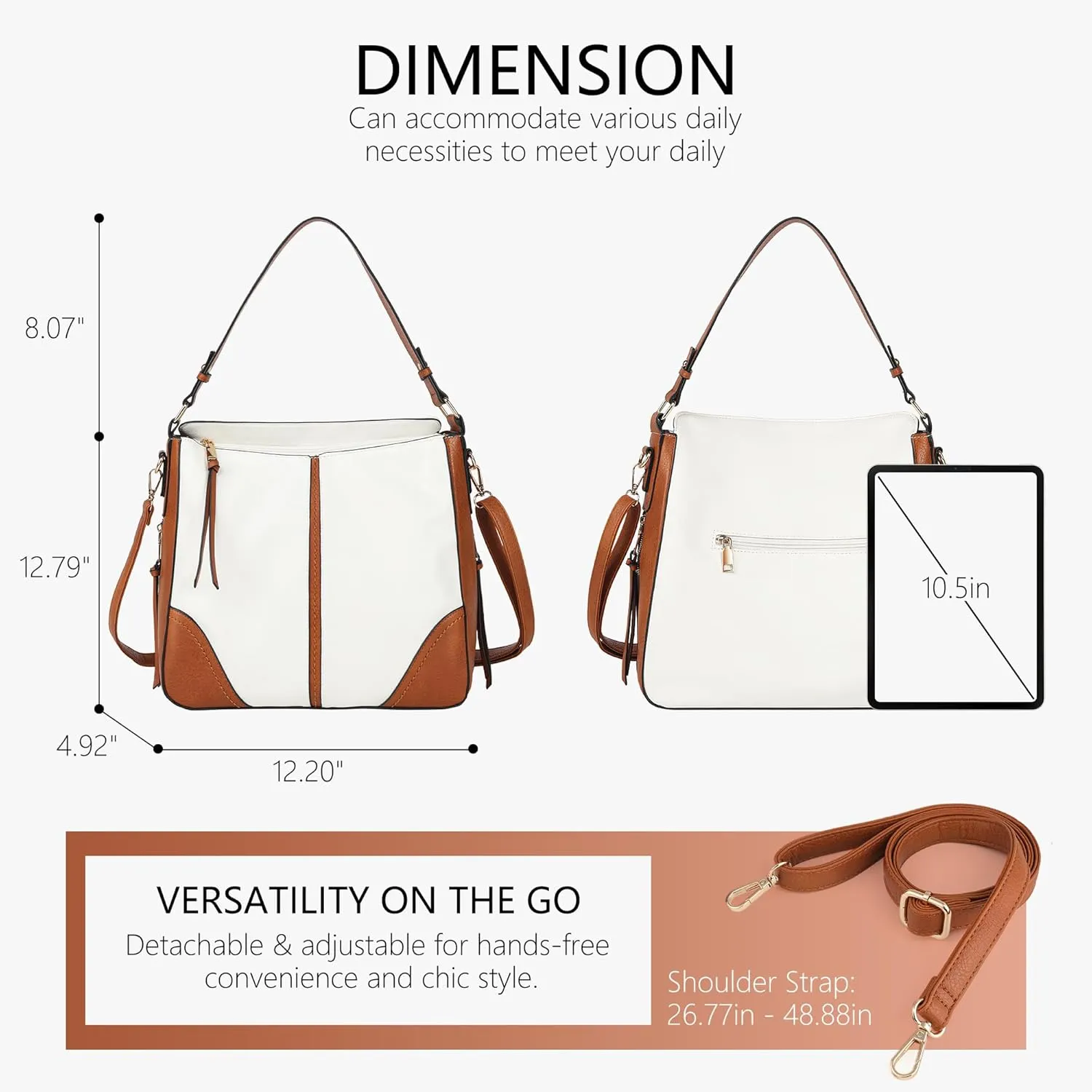 Handbags for Women Crossbody Bags Purses for Women Vegan Leather Shoulder Bag Hobo Bag for Travel Shopping