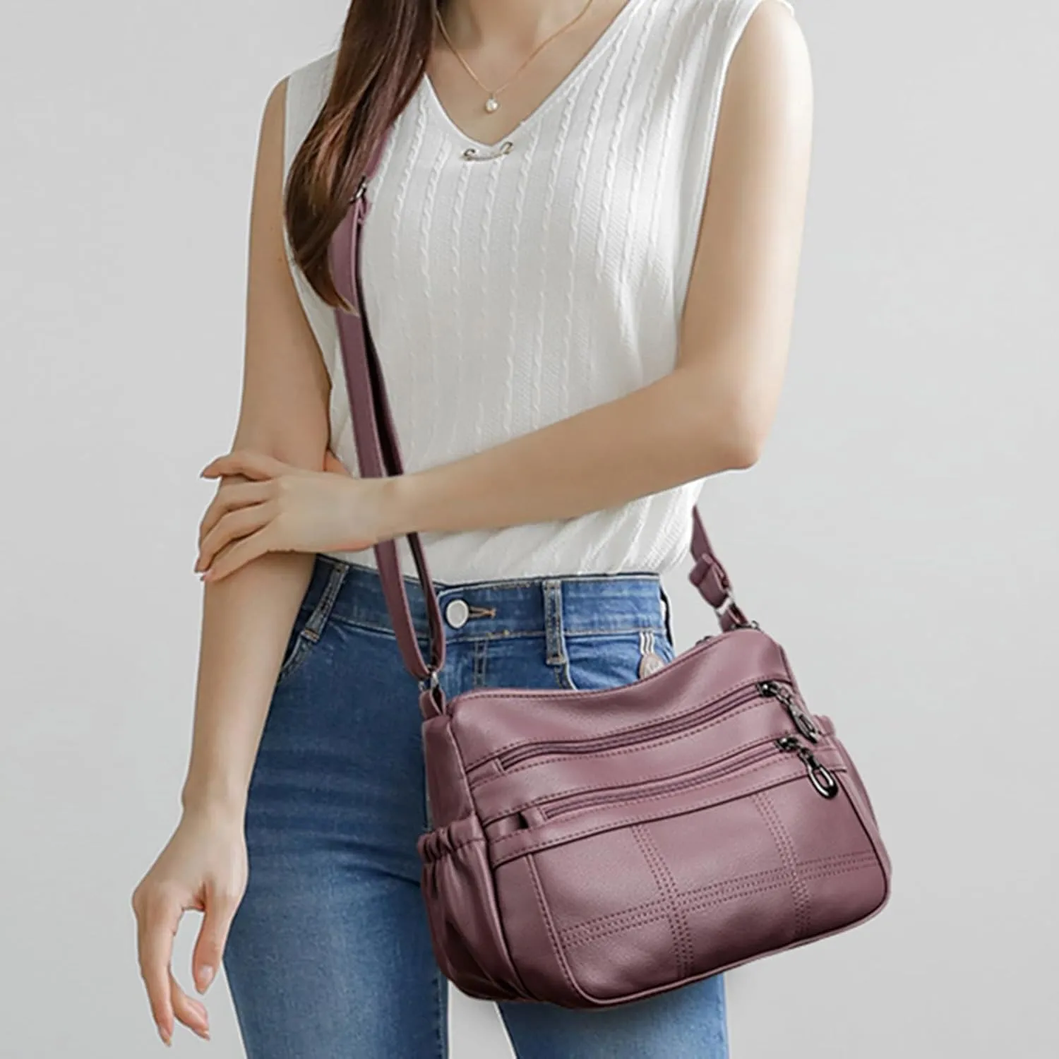 Handbags for Women Crossbody Multiple Pockets Adjustable Strap Hobo Retro Shoulder Bags Casual Outings Women Purse