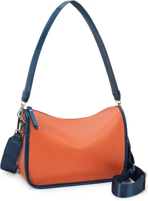 HKCLUF Crossbody Bags Purses for Women Trendy,Vegan Leather Medium Crossbody Purse,Shoulder Bag with 2PCS Adjustable Strap