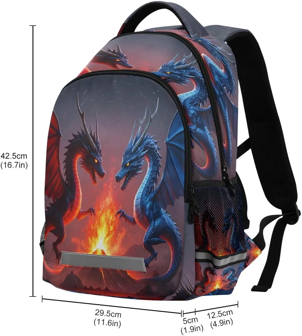 Horse Flowers Backpacks For Kids Fairytale Student Backpack Bookbag For Boys Girls Casual Bag
