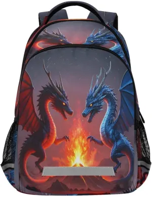Horse Flowers Backpacks For Kids Fairytale Student Backpack Bookbag For Boys Girls Casual Bag