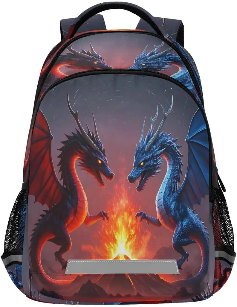 Horse Flowers Backpacks For Kids Fairytale Student Backpack Bookbag For Boys Girls Casual Bag