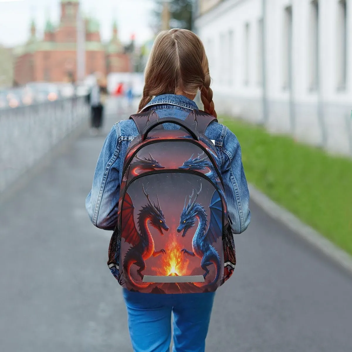 Horse Flowers Backpacks For Kids Fairytale Student Backpack Bookbag For Boys Girls Casual Bag