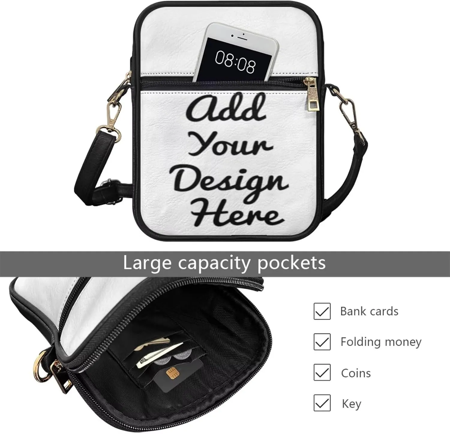 HUGS IDEA Small Messenger Bag for Women Crossbody Purse Mini Shoulder Bag for Lady