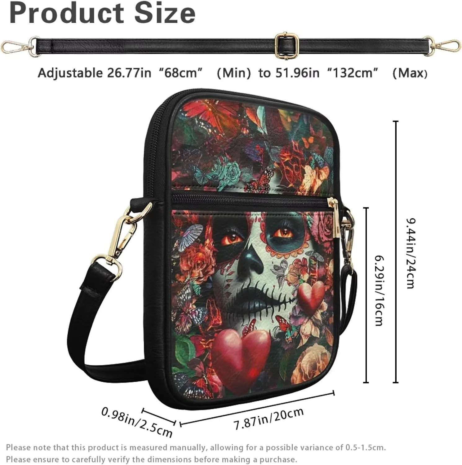 HUGS IDEA Small Messenger Bag for Women Crossbody Purse Mini Shoulder Bag for Lady