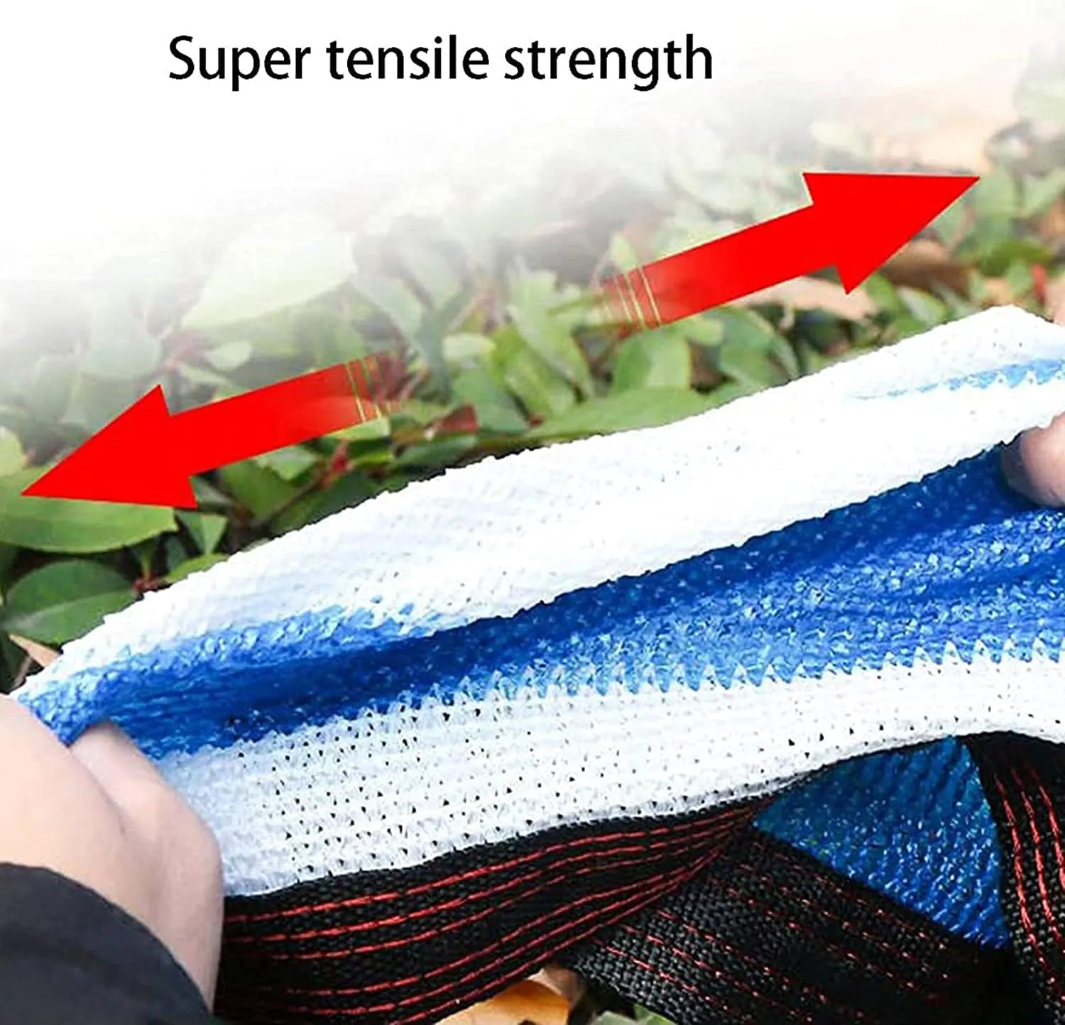 HYHMJ-Privacy Screen, Balcony Privacy Safety Net Outdoor Sunblock Shade Cloth Net for Garden Open-Air Swimming Pool Fence UV Resistant Hidden Net,Blue and white,0.7x6m