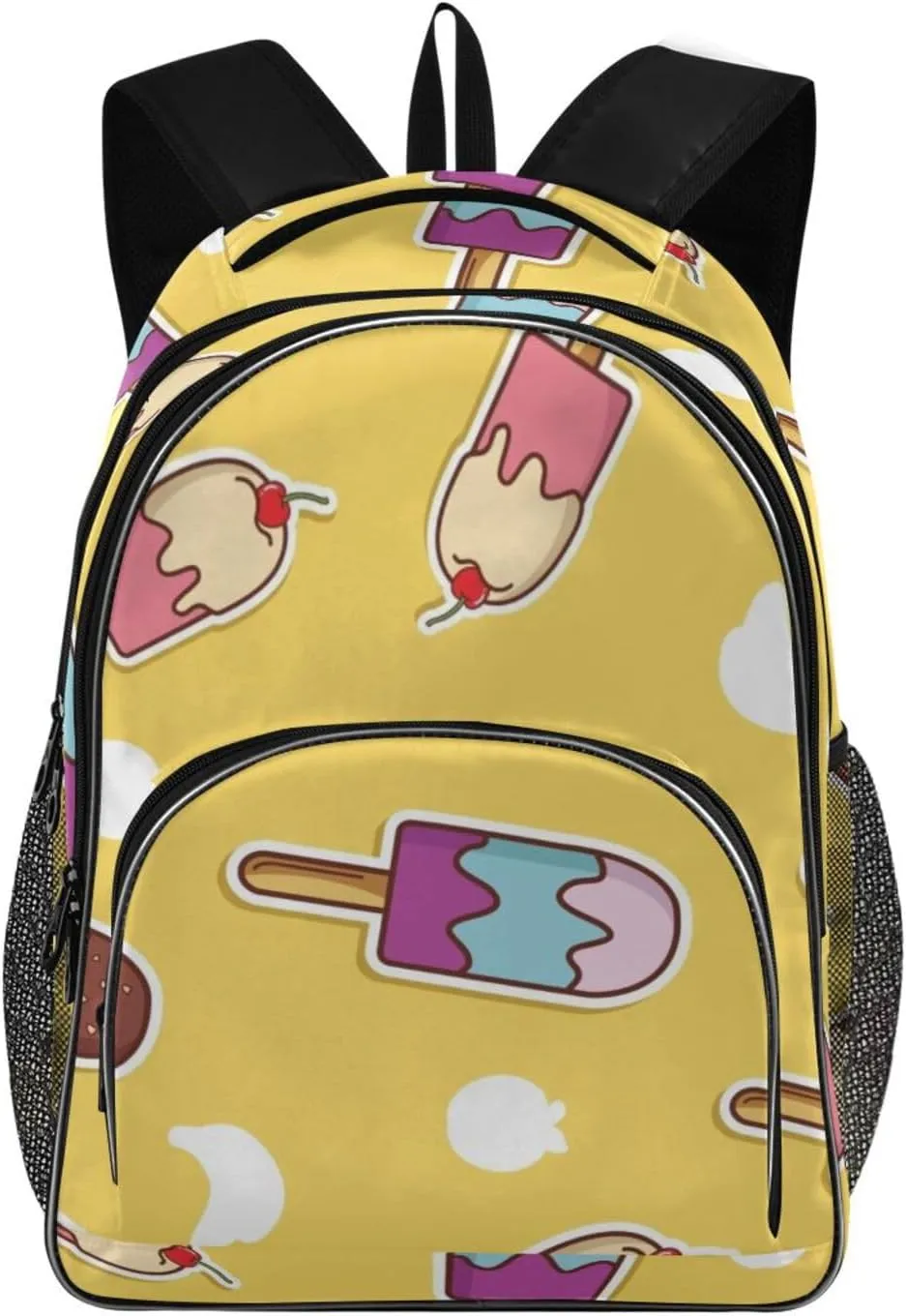 Ice Cream Pattern Backpacks 22L Three Layer Arc Book Bag Lightweight for Travel Camping Hiking Rucksack Daypack Kids & Adults