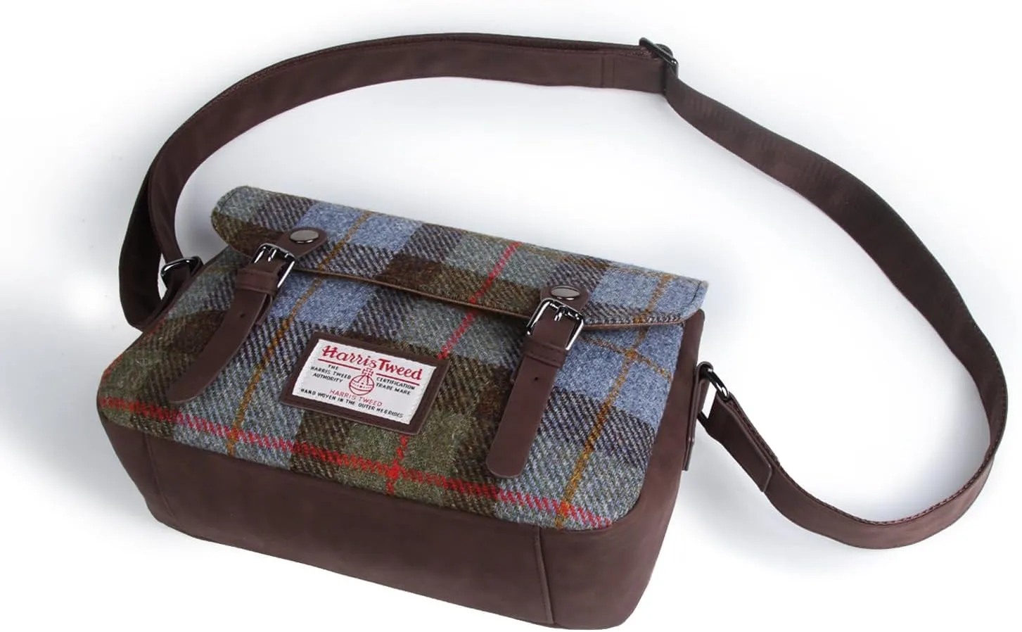 ICObuty Harris Tweed Crossbody Bag Women Small Shoulder Bag with Adjustable Strap