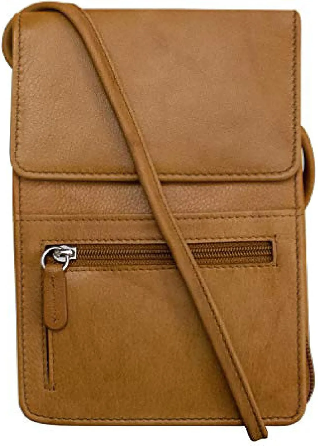 ili New York 6827 Genuine Leather Crossbody Organizer with RFID Blocking Lining