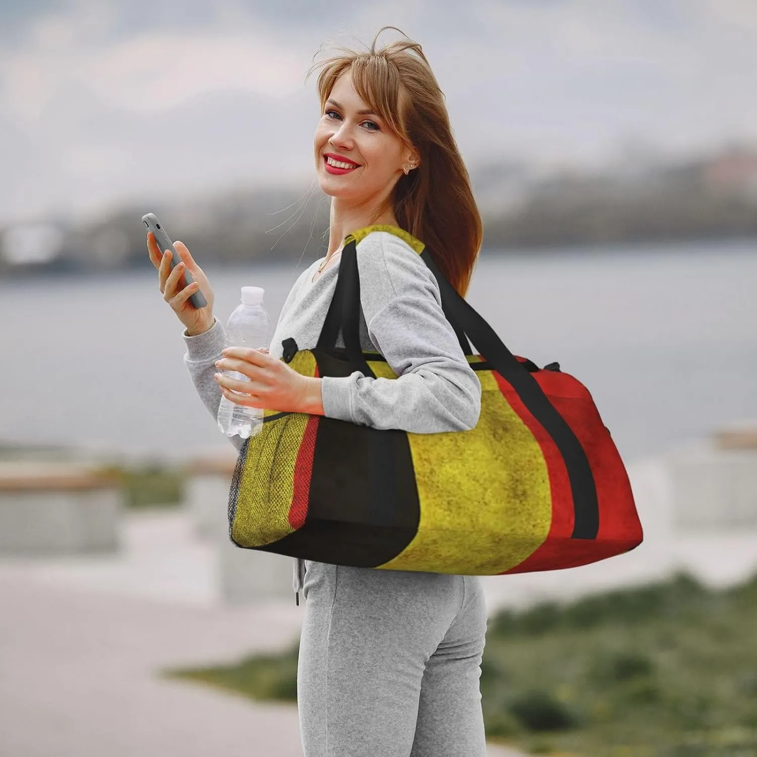 Images Travel Duffel Bag Large Foldable Waterproof Overnight Bag For Beach Swim Bags Pool Sports Gym