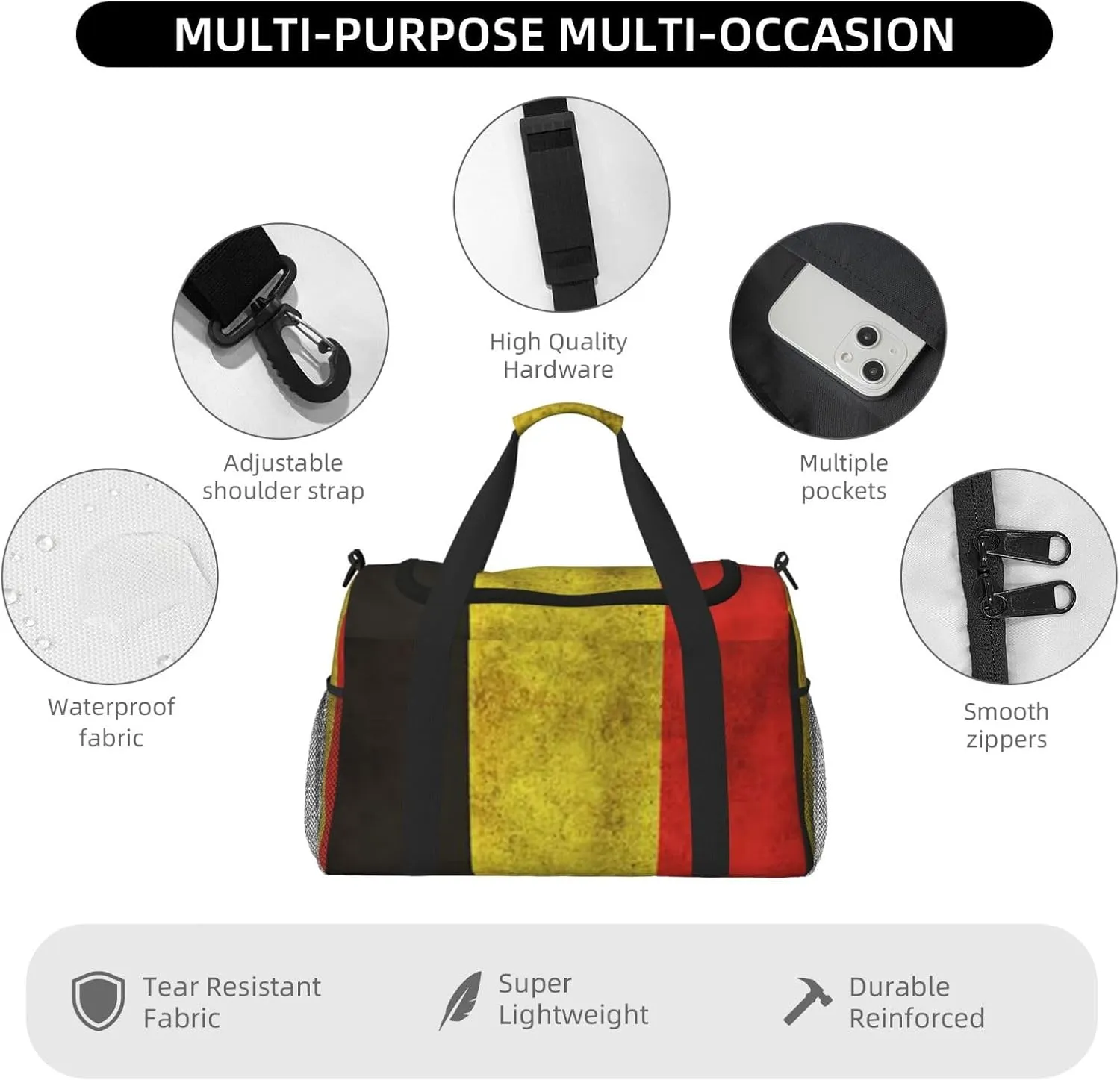 Images Travel Duffel Bag Large Foldable Waterproof Overnight Bag For Beach Swim Bags Pool Sports Gym