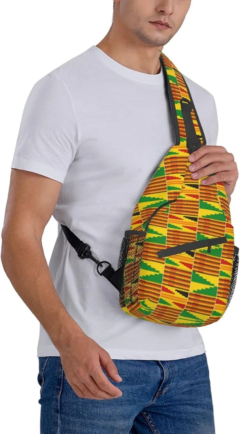 Indian Native American Sling Backpack,Travel Hiking Daypack Crossbody Shoulder Bag for Men Women