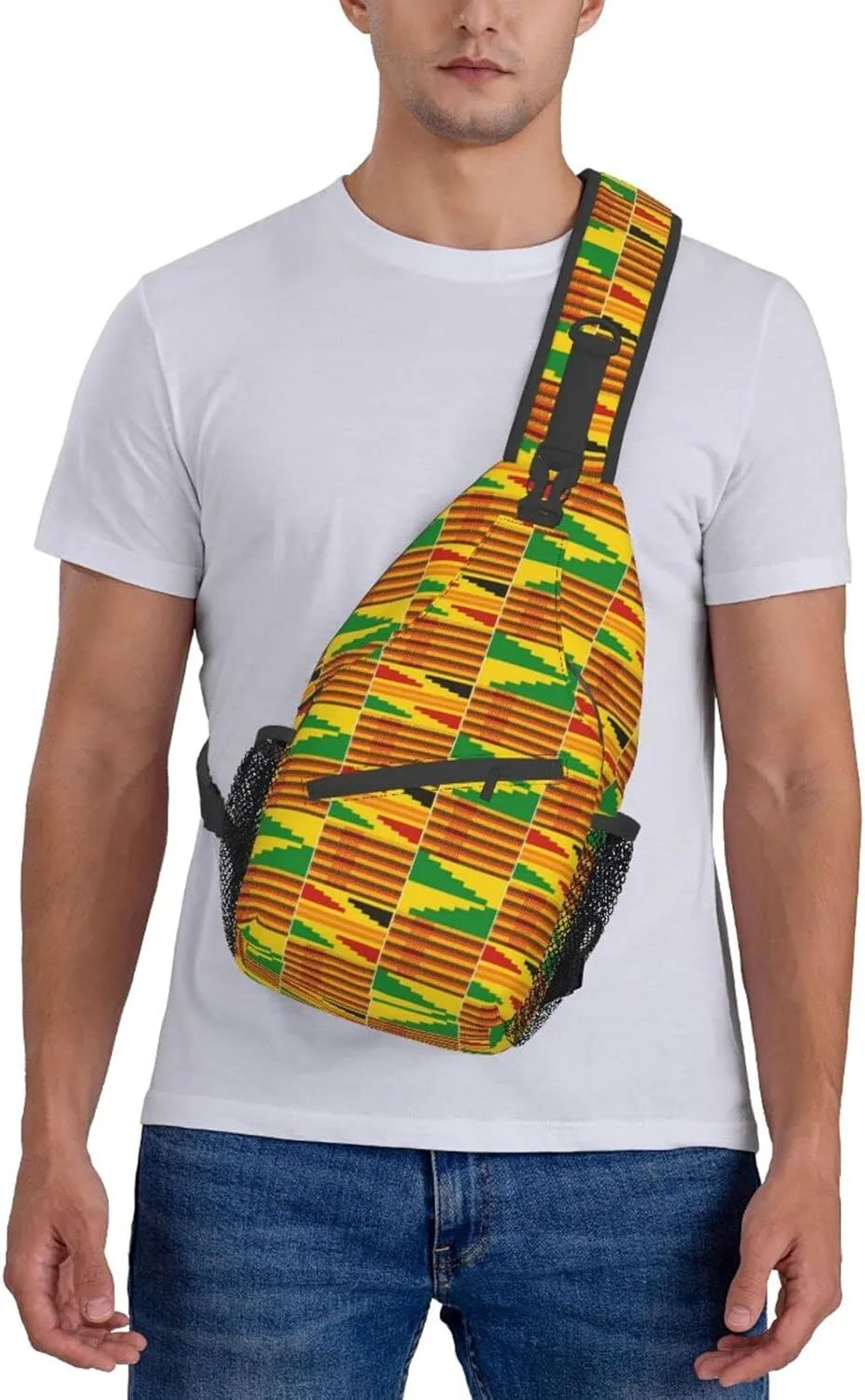 Indian Native American Sling Backpack,Travel Hiking Daypack Crossbody Shoulder Bag for Men Women