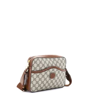 Interlocking G Patch Messenger Camera Bag GG Coated Canvas
