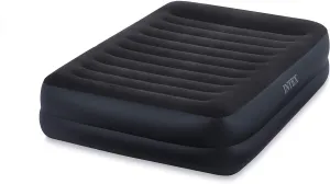 Intex Dura-Beam Series Pillow Rest Raised Airbed with Fiber-Tech Construction and Built-in Pump, Queen, Bed Height 16.5"