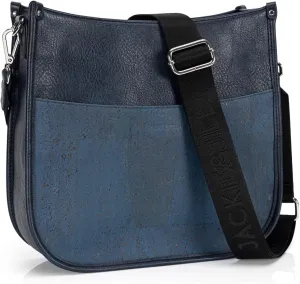 Jackie&Jill Crossbody Bag Purses for Women,Medium Cork & Vegen Leather Shoulder bags, Multi Pocket Casual womens purses.