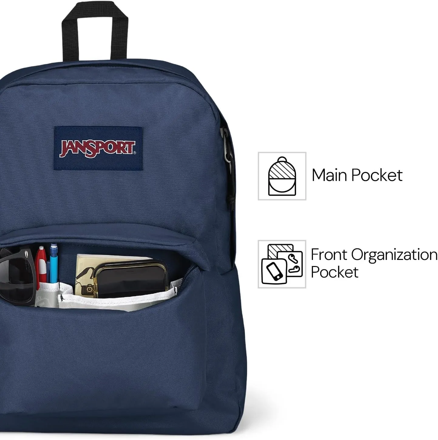 JanSport SuperBreak One Backpacks - Durable, Lightweight Bag with 1 Main Compartment, Front Utility Pocket with Built-in Organizer - Premium Backpack, Night Sky