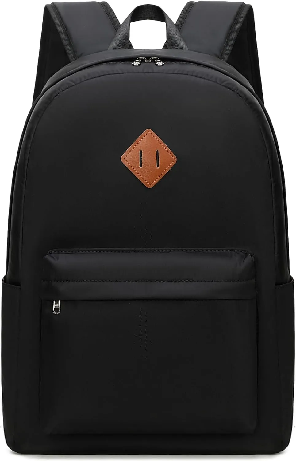 JIANYA Black Backpack for School, Kids' Backpacks Lightweight School Bag for Girls Boys Teens, Classic Water Resistant