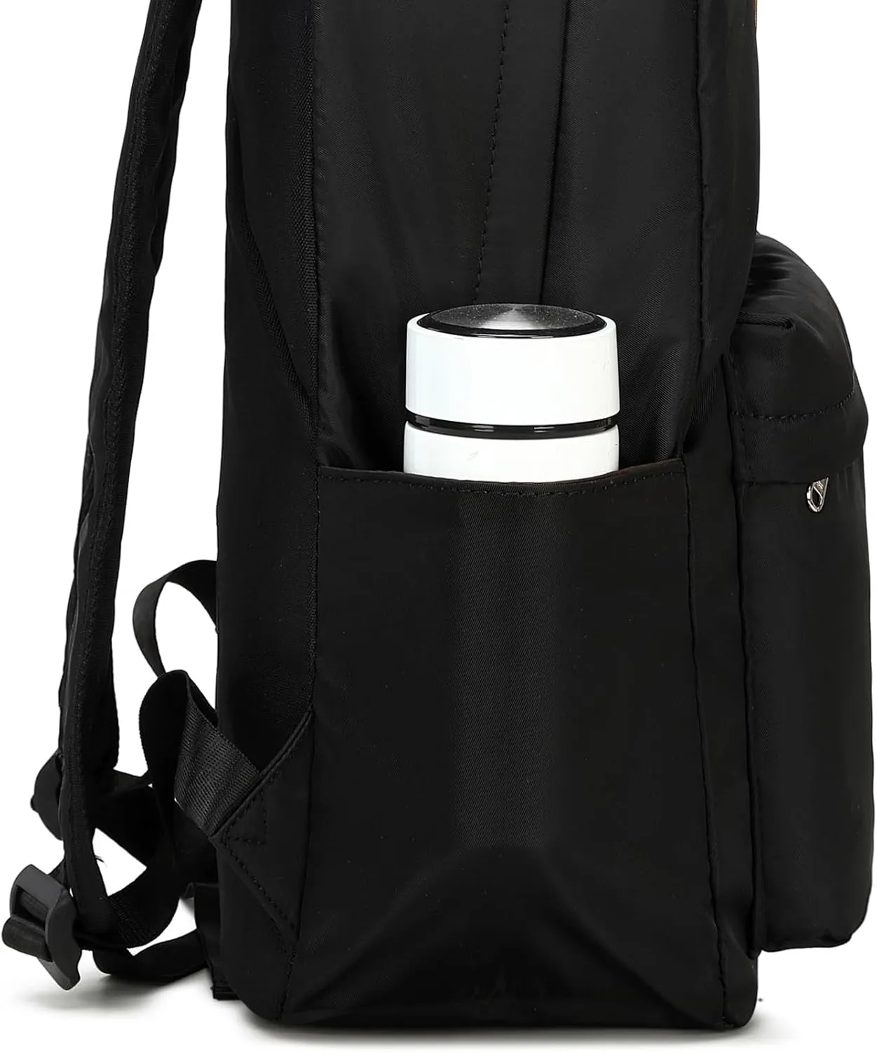 JIANYA Black Backpack for School, Kids' Backpacks Lightweight School Bag for Girls Boys Teens, Classic Water Resistant