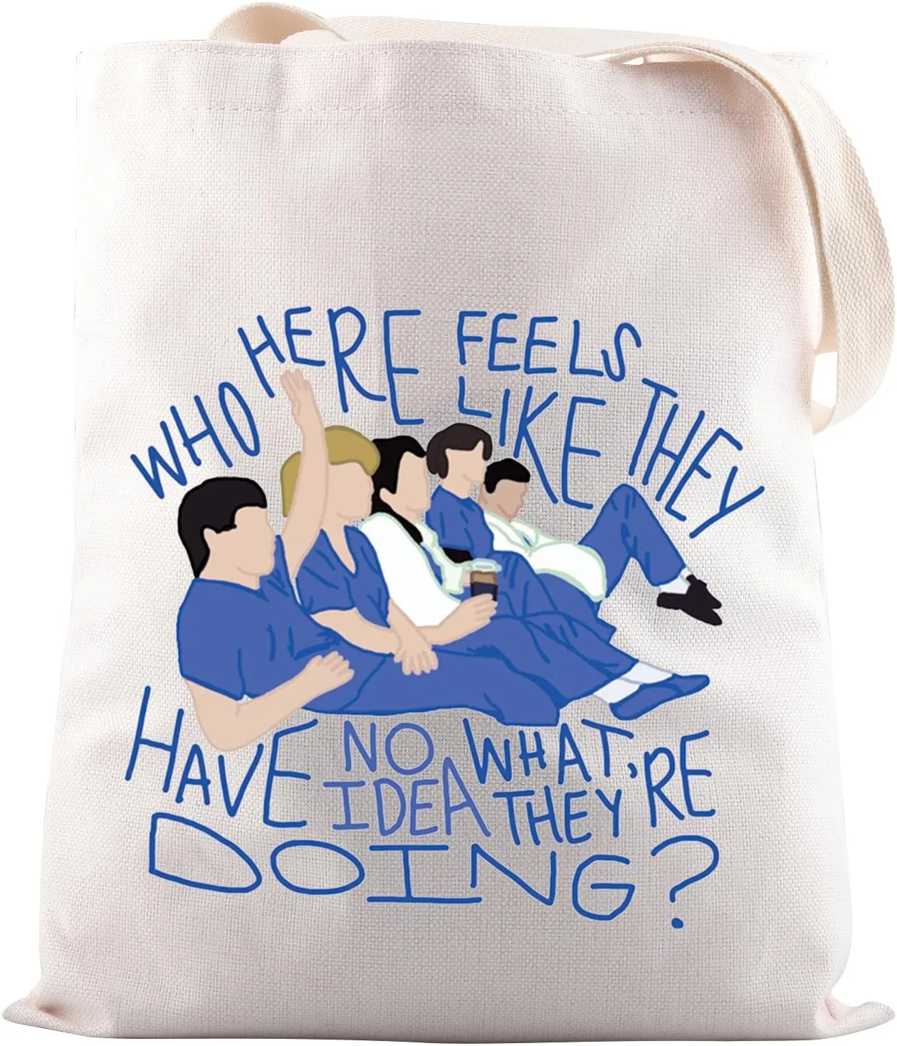 JNIAP Greys Themed Gift Greys Medical TV Show Inspired Tote Bag Grey's Fan Gift For Her