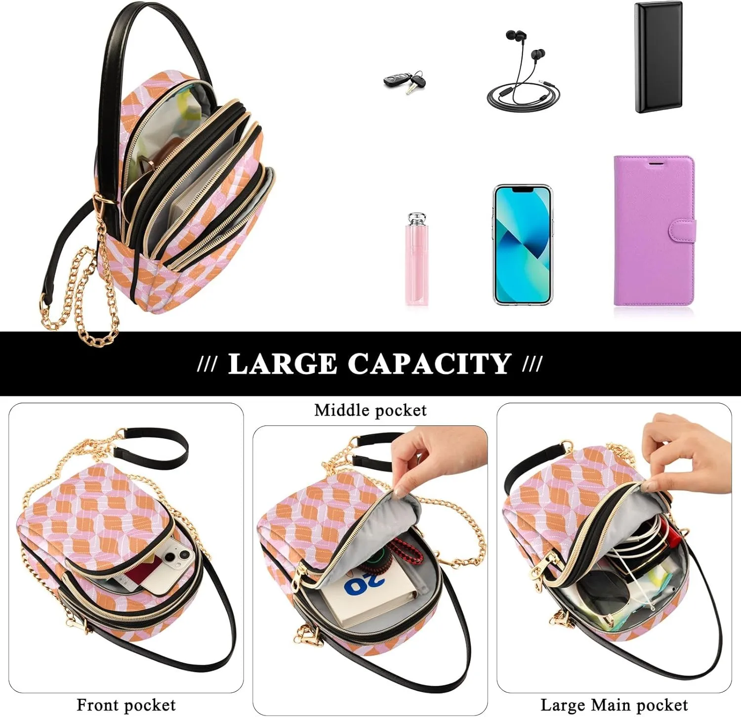 Joisal Cute Funny Fire Department Womens Purses Crossbody, Shoulder Bag Trendy Women's Crossbody Handbags
