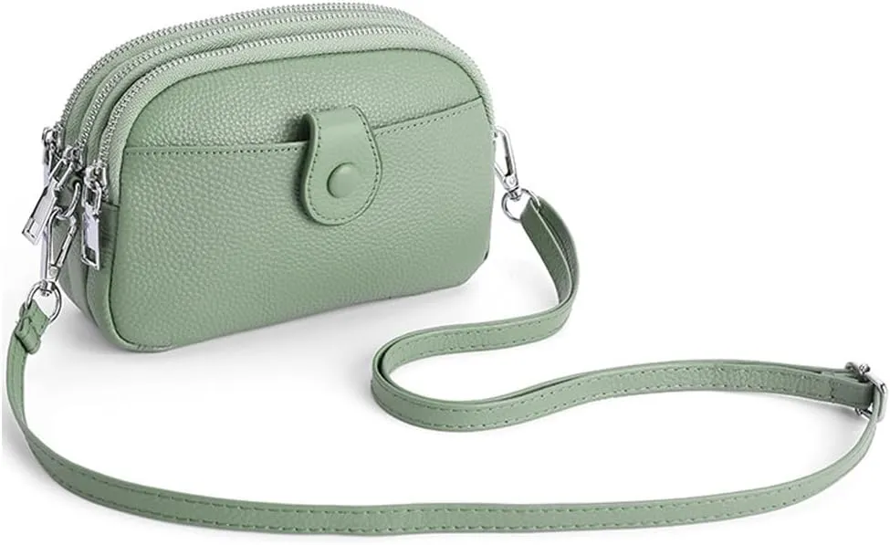 JONON Genuine Leather Crossbody Bags for Women Trendy, Leather Cell Phone Bag for Women, Fashion Small Shoulder Purse