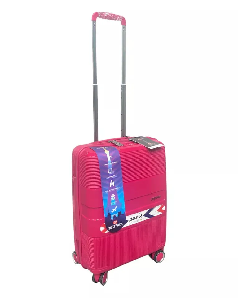 Justpack Pl106-  PP unbreakable 8 wheels Cabin Luggage - Navy