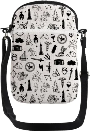 JYTAPP Movie Crossbody Bag Greek Mythology Symbol Crossbody Bag Halloween Gifts H Blood Demigod Lover Gifts