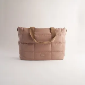 Kaiser Quilted Tote Bag - BEIGE