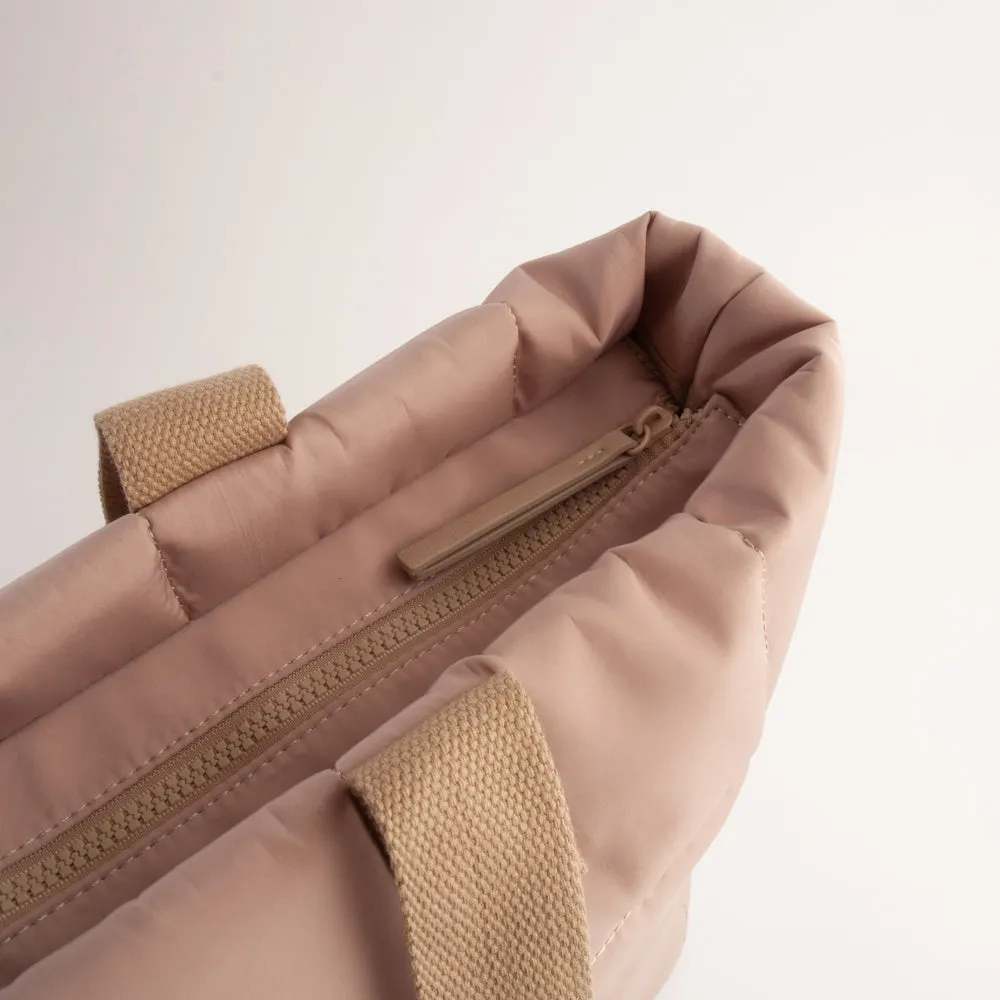 Kaiser Quilted Tote Bag - BEIGE